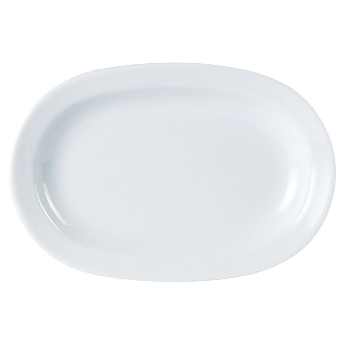 Rimmed Deep Oval Plate 25cm/10" - SKU: P110225
