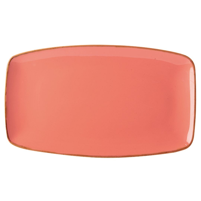 Coral Rectangular Plate 31x18cm/12"x7" Box of 6