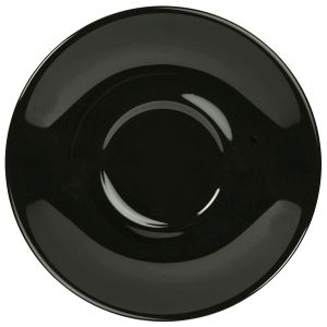 Genware Porcelain Black Saucer 12cm/4.75" - SKU: 182112BK
