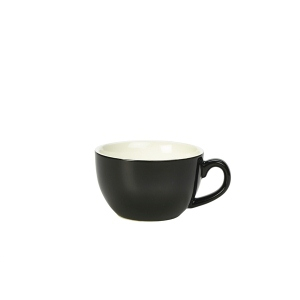 Genware Porcelain Black Bowl Shaped Cup 25cl/8.75oz - SKU: 322125BK
