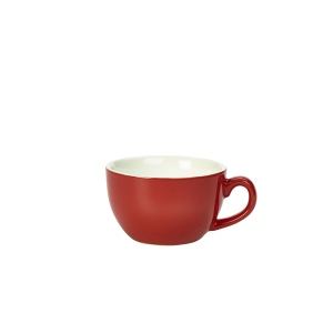 Genware Porcelain Red Bowl Shaped Cup 25cl/8.75oz - SKU: 322125R