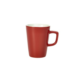 Genware Porcelain Red Latte Mug 34cl/12oz - SKU: 322135R