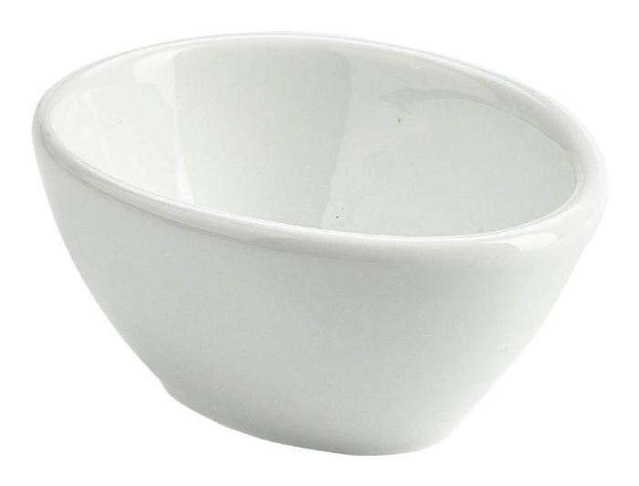 Genware Porcelain Organic Oval Bowl 9.9 x 7.9cm - SKU: 364110