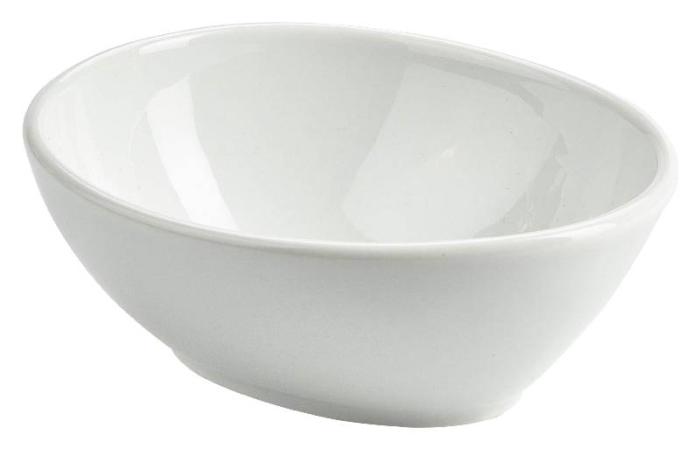 Genware Porcelain Organic Oval Bowl 15.4 x 12.8cm/6 x 5" - SKU: 364115