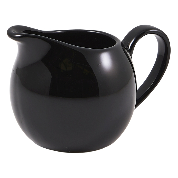 Genware Porcelain Jug 14cl/5oz Black - SKU: 373114BK