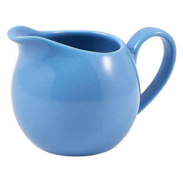 Genware Porcelain Jug 14cl/5oz Blue - SKU: 373114BL