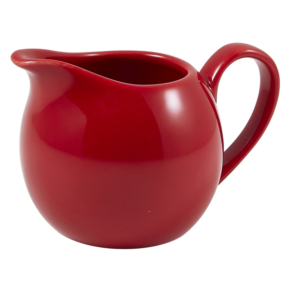 Genware Porcelain Jug 14cl/5oz Red - SKU: 373114R