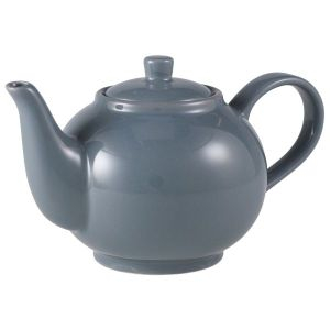Genware Porcelain Grey Teapot 45cl/15.75oz - SKU: 393945G