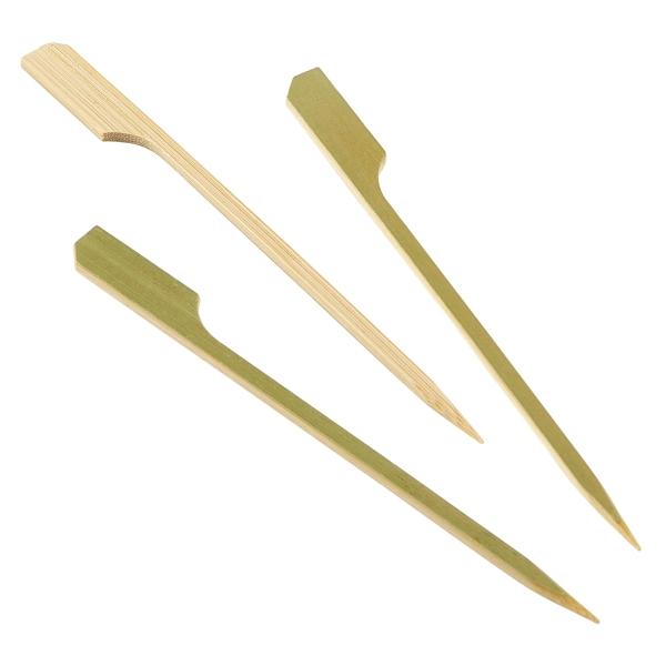 Bamboo Gun Shaped Paddle Skewers 12cm/4.75" (100pcs) - SKU: BMBGS12
