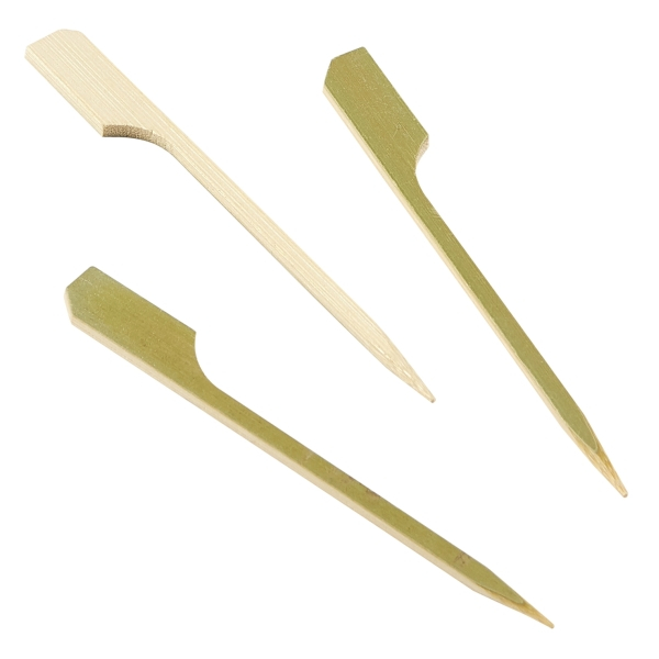 Bamboo Gun Shaped Paddle Skewers 9cm/3.5" (100pcs) - SKU: BMBGS9