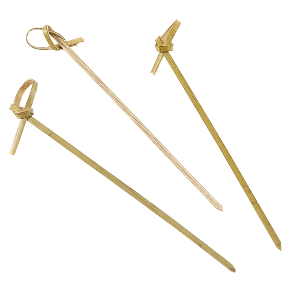 Bamboo Looped Skewers 12cm/4.75" (100pcs) - SKU: BMBLS12