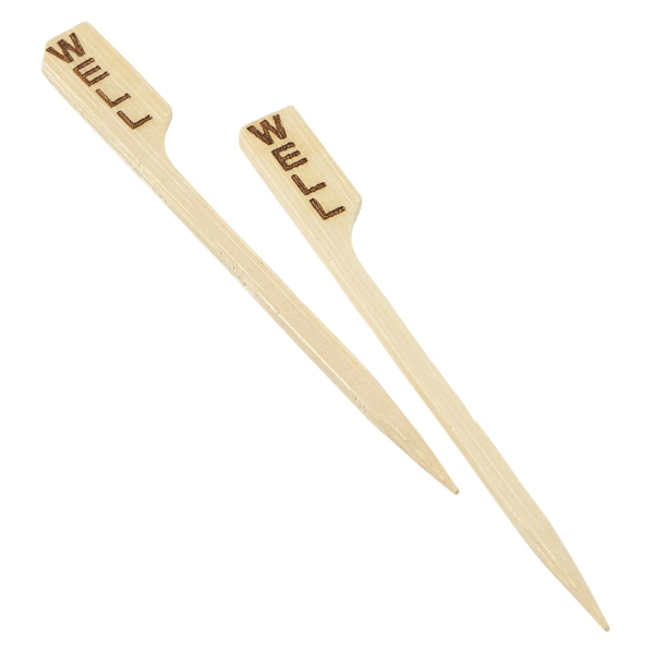 Bamboo Steak Markers 9cm/3.5" Well (100pcs) - SKU: BMBSM9-W
