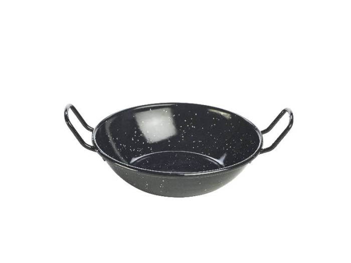 Black Enamel Dish 16cm - SKU: E0616