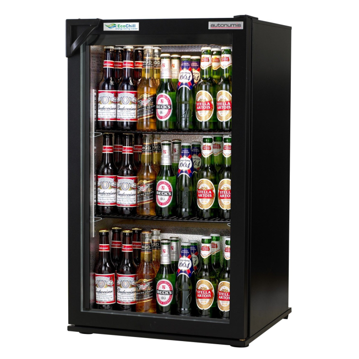 EcoChill 1 Door Hinged Black Bottle Cooler  - SKU: RIC00001