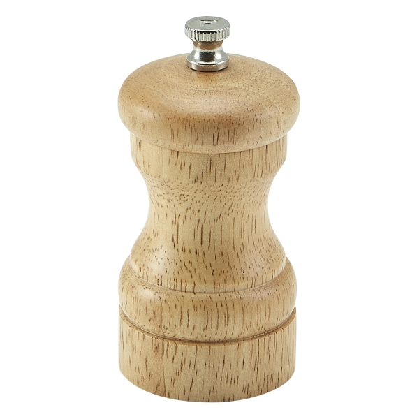 Genware Light Wood Salt Or Pepper Grinder 10cm - SKU: SPWD10L