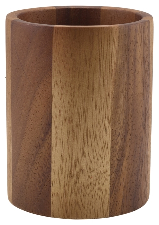 GenWare Acacia Wood Cutlery Cylinder - SKU: WCC10