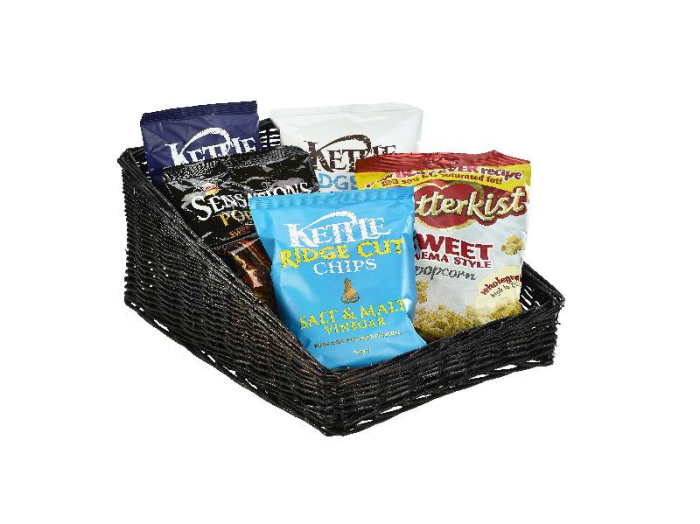Wicker Display Basket Black 46X36X20cm - SKU: WDB-4636SBK