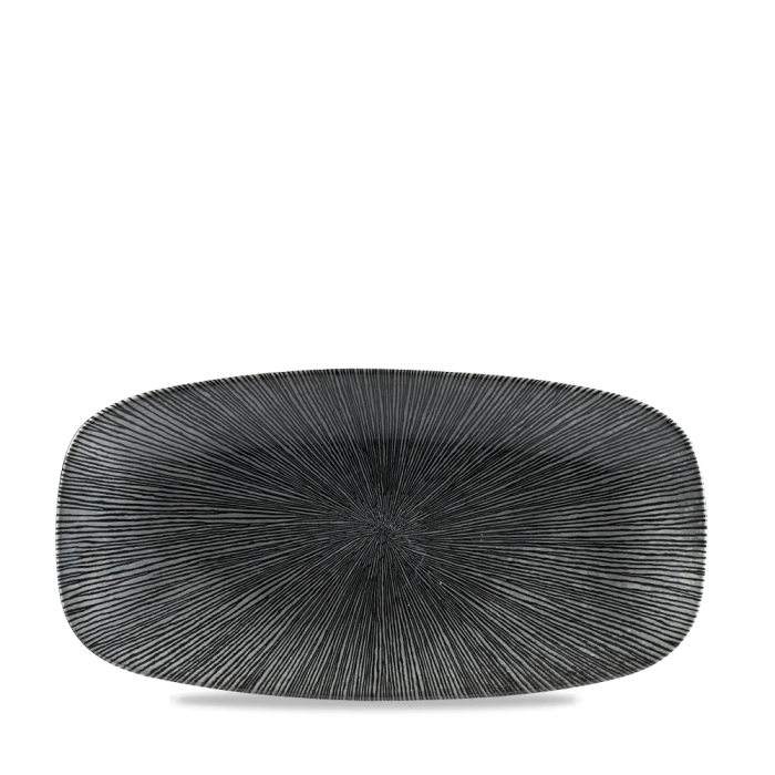 Studio Prints Agano Black  Chefs Oblong Plate 11 3/4X6" Box 12