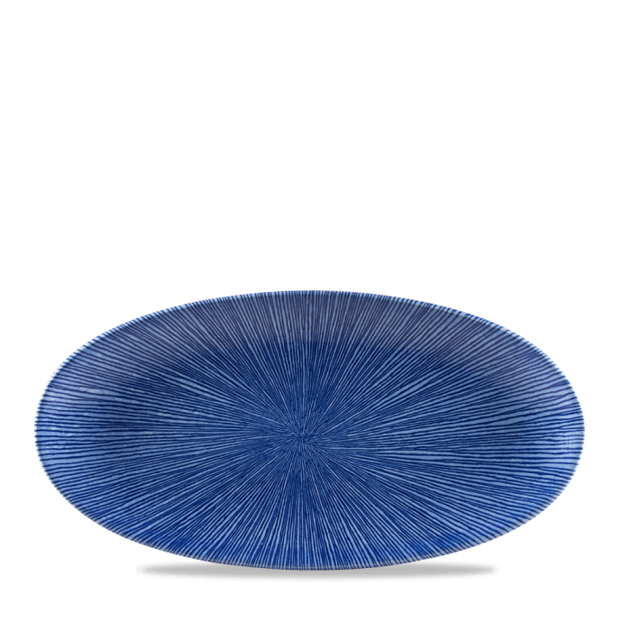 Studio Prints Agano Blue Oval Chefs Plate 11 4/5X5 3/4" Box 12