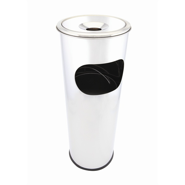 Genware St/St Floor Standing Ashtray/Bin - SKU: AT-BIN