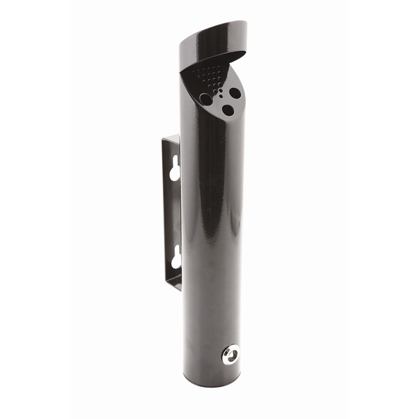 Cylinder Wall-Mounted Black Ashtray 46X7.5cm - SKU: AT-CYL-BLK