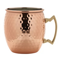 Barrel Copper Mug 55cl/19.25oz Hammered - SKU: BCM550