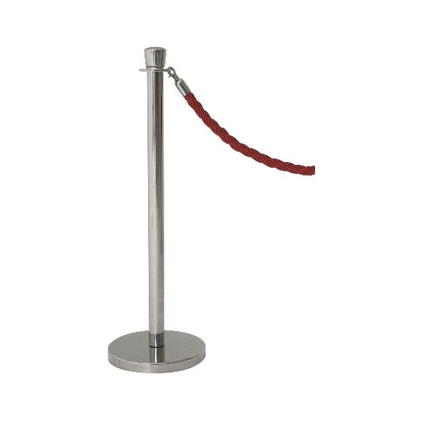 Genware Stainless Steel Barrier Post - SKU: BP-RPE