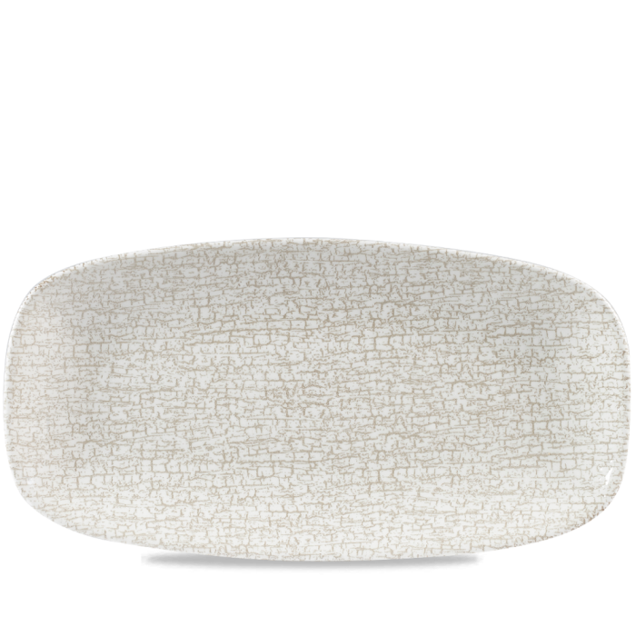 Breccia Agate Grey  Chefs Oblong Plate 13 7/8X7 3/8" Box 6