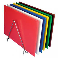 High Density Chopping Board And Rack Set 18 x 12 x 0.5" - SKU: HDSETRCK