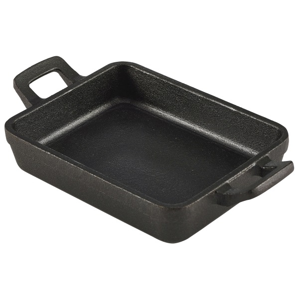 Mini Cast Iron Rectangular Dish 14x11x4.5cm - SKU: C1411