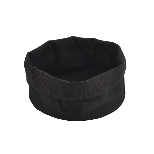 Black Cotton Bread Bag 20DiaX14cm(H) - SKU: CBB-20BK