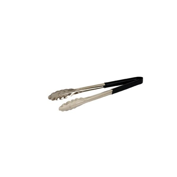 Genware Colour Coded S/St. Tong 23cm Black - SKU: CCT23BK