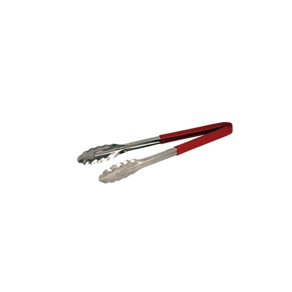 Genware Colour Coded S/St. Tong 23cm Red - SKU: CCT23R