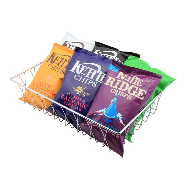Chrome Display Basket 45x30x10cm              - SKU: CDB-4530D