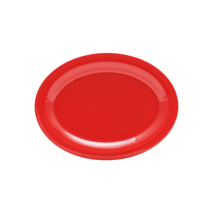 9 1/2" X 7 1/4" / 240mm X 185mm Platter, Pure Red