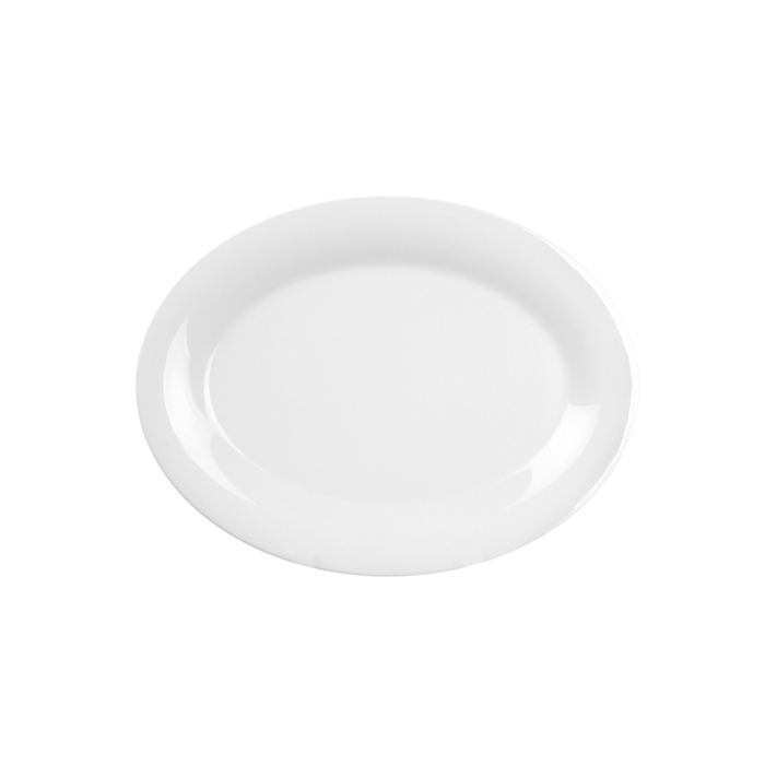 9 1/2" X 7 1/4" / 240mm X 185mm Platter, White