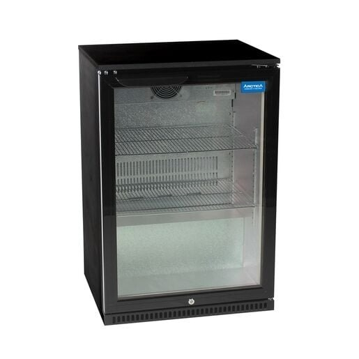 Arctica Bar & Display Bottle Cooler - 1 Hinged Door - Black