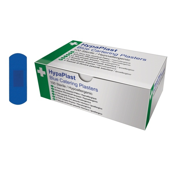 Blue Detectable Plasters 2.5 x 7cm Box 100 - SKU: FAPL