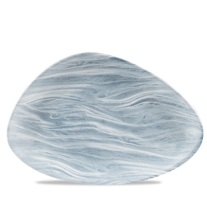 Fluid Pearl Grey Triangle Chefs Plate 13 3/4"X7 3/8" Box 6