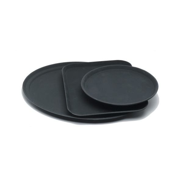 14″ x 18″ Rectangular Black Non Slip Tray