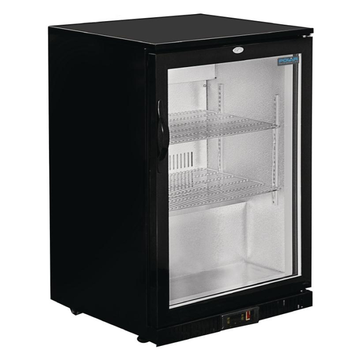 Polar G-Series Back Bar Cooler with Single Hinged Door Black 850mm - SKU: GL011