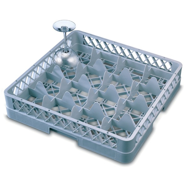 Genware 16 Comp Glass Rack With 3 Extenders - SKU: GR16-3