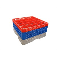 Genware 25 Comp Glass Rack With 4 Extenders - SKU: GR25-4