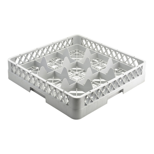 Genware 9 Comp Glass Rack With 3 Extenders - SKU: GR9-3