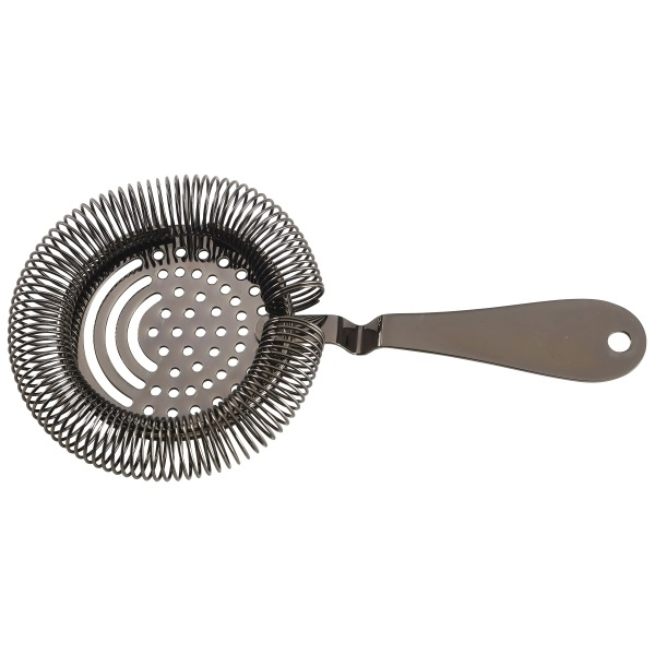 Gun Metal Sprung Premium Julep Strainer - SKU: HAW5GM