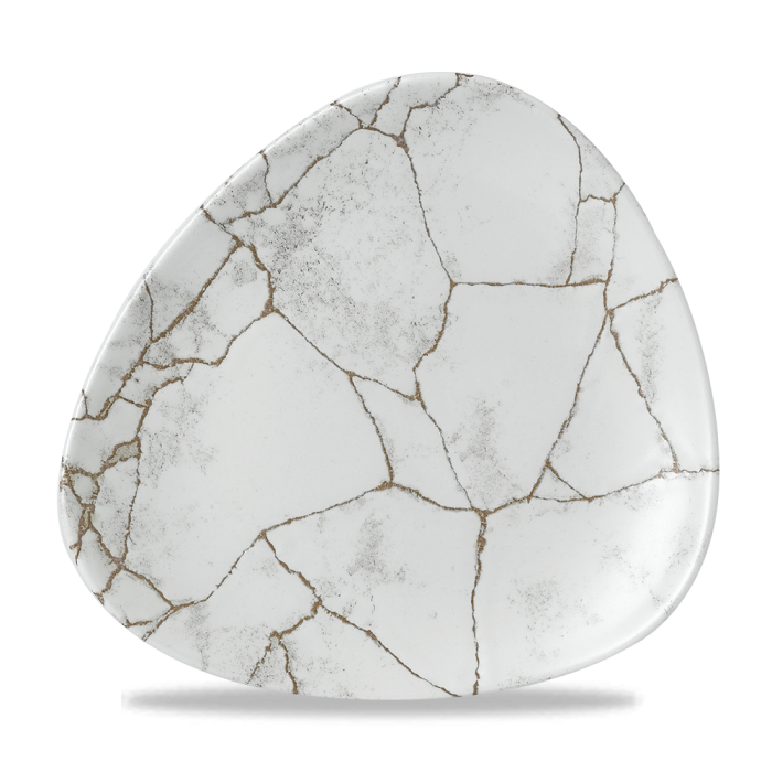 Studio Prints Kintsugi Agate Grey Lotus Plate 7" Box 12