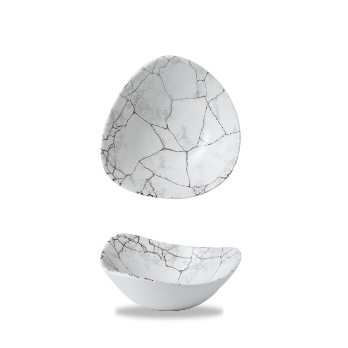 Studio Prints Kintsugi Agate Grey Lotus Bowl 7" Box 12