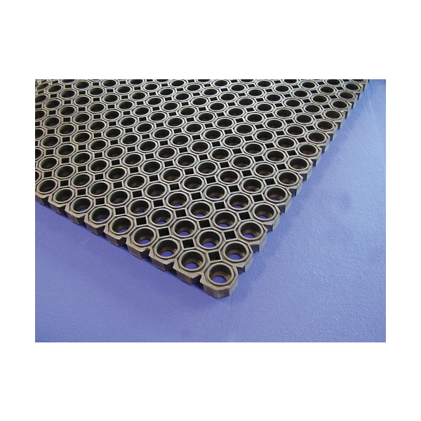 Black Rubber Kitchen Mat 100 x 150 x 2.3cm - SKU: MAT23