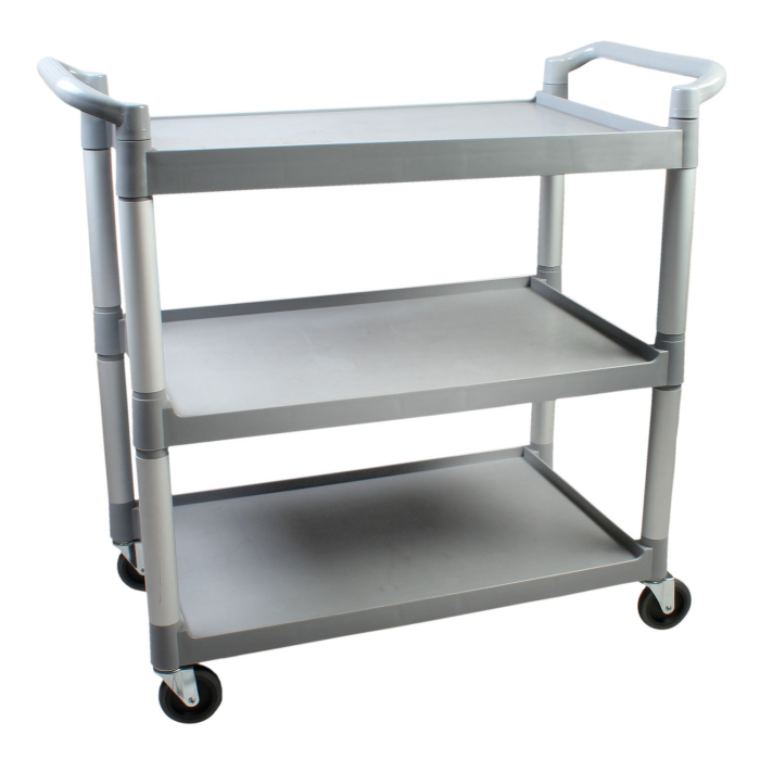 851mm X 410mm X 940mm / 33 1/2" X 16 1/8" X 37" 3-Tier Bus Cart