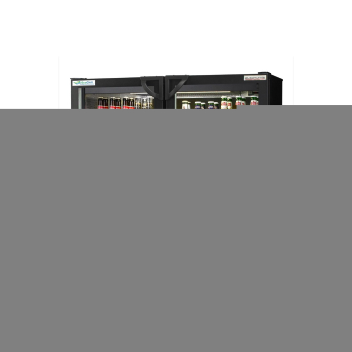 EcoChill 2 Door Hinged Black Bottle Cooler  - SKU: RJC00001